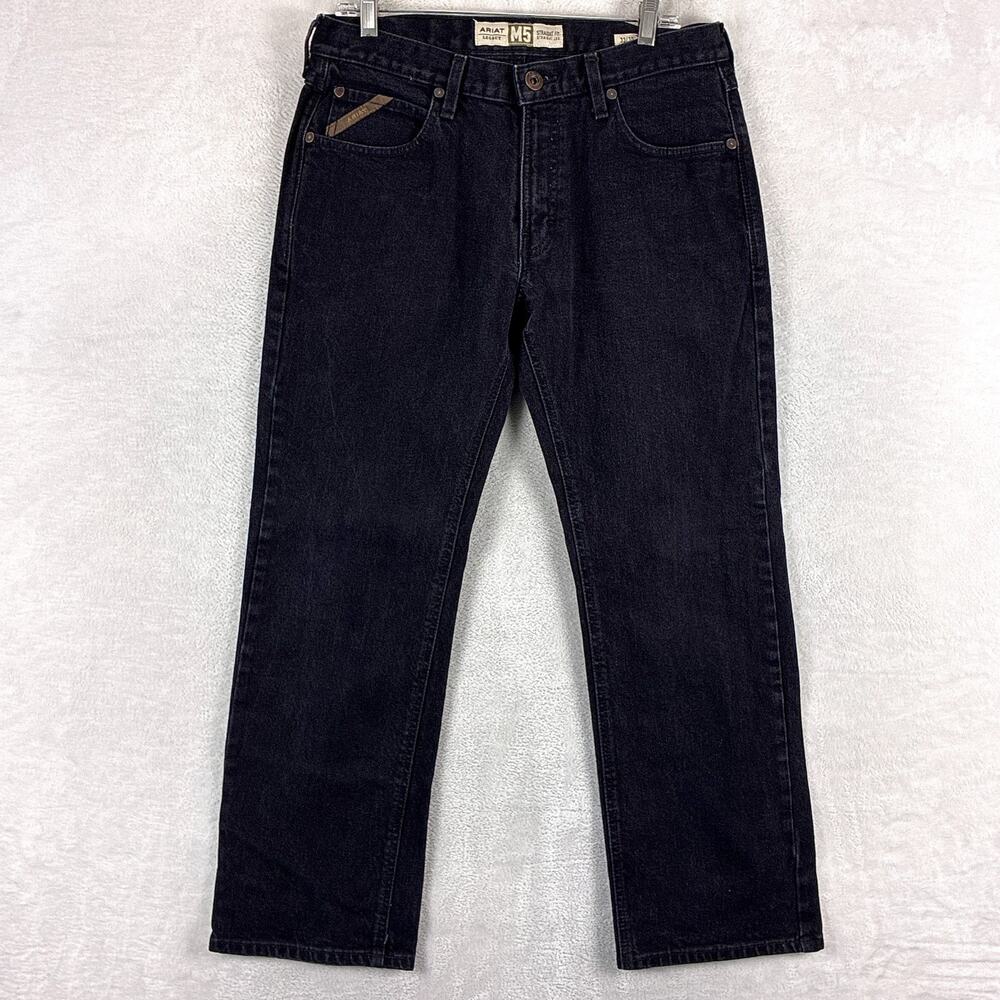 Ariat Jeans Men 33x30 Black Legacy M5 Rebar Straight Fit Workwear Western